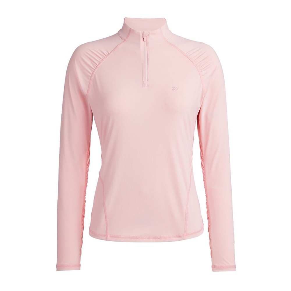 G/FORE Womens Silky Tech Nylon Ruched Quarter Zip Golf Pullover - Large
